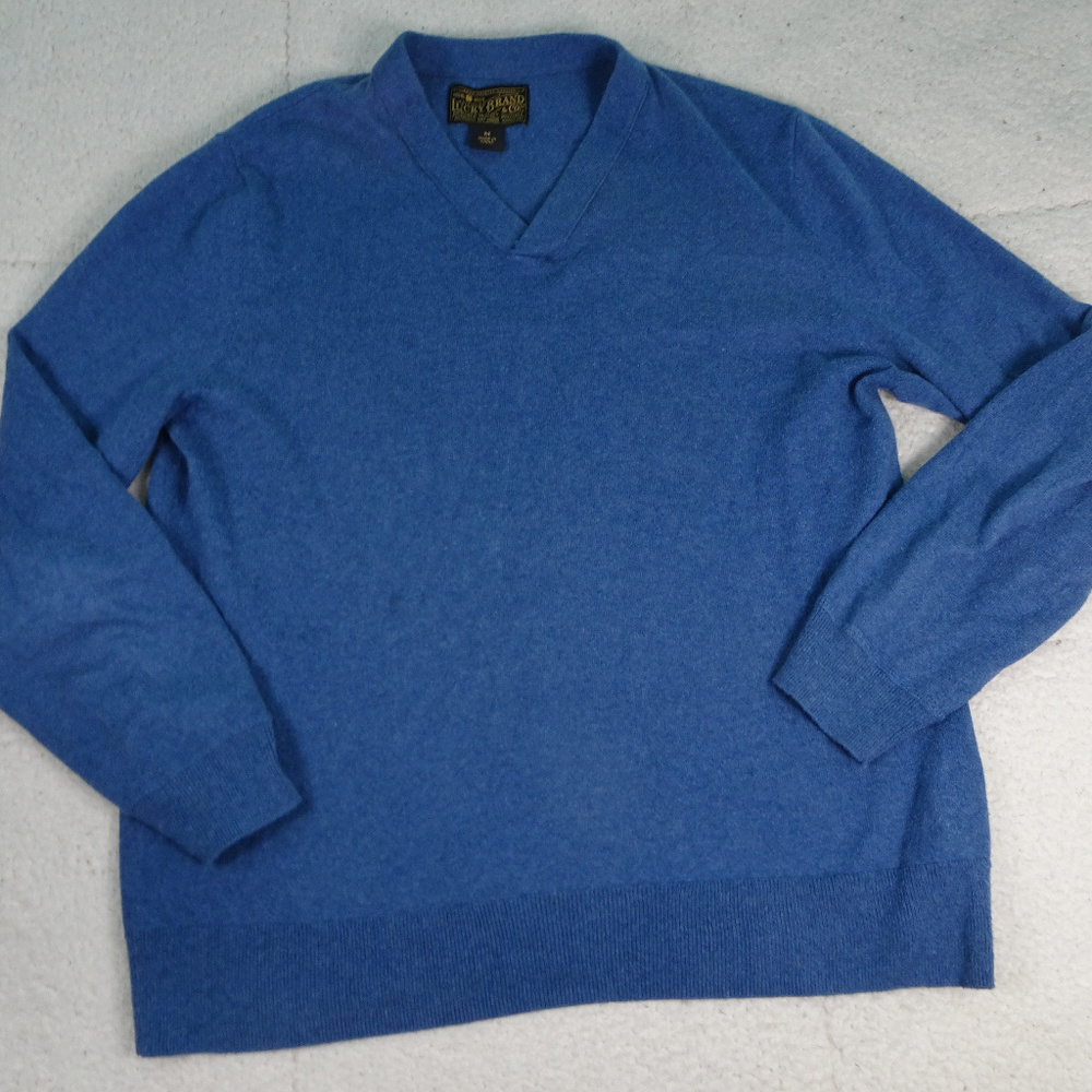 Lucky Brand Blue Part Cashmere Pullover Medium